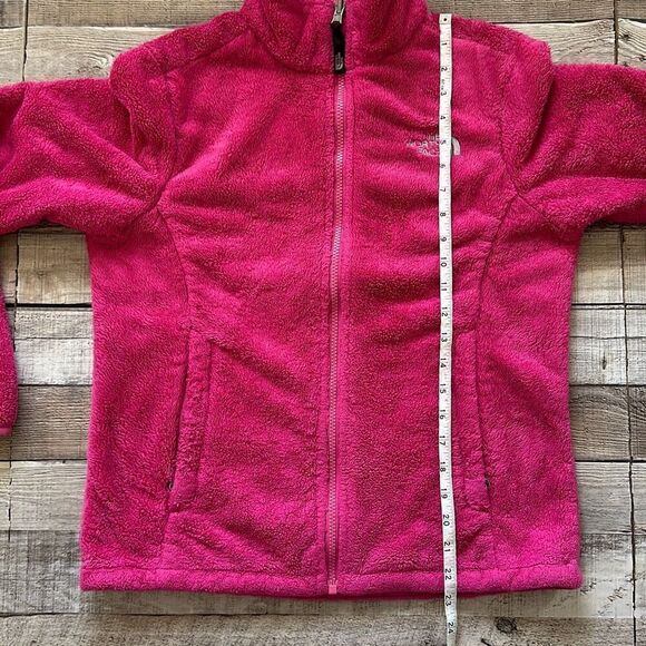 The North Face Women’s Hot Pink Barbie Teddy Fuzzy Soft Fleece Zip Up Jacket | S - Picture 4 of 12